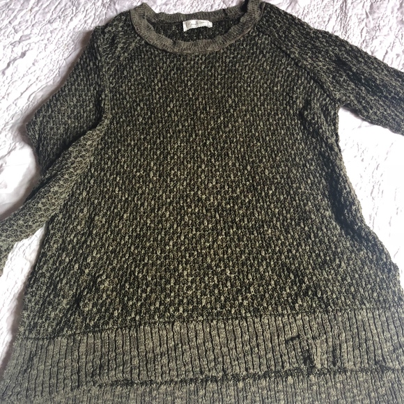 Lace Honeycomb Knit Sweater 